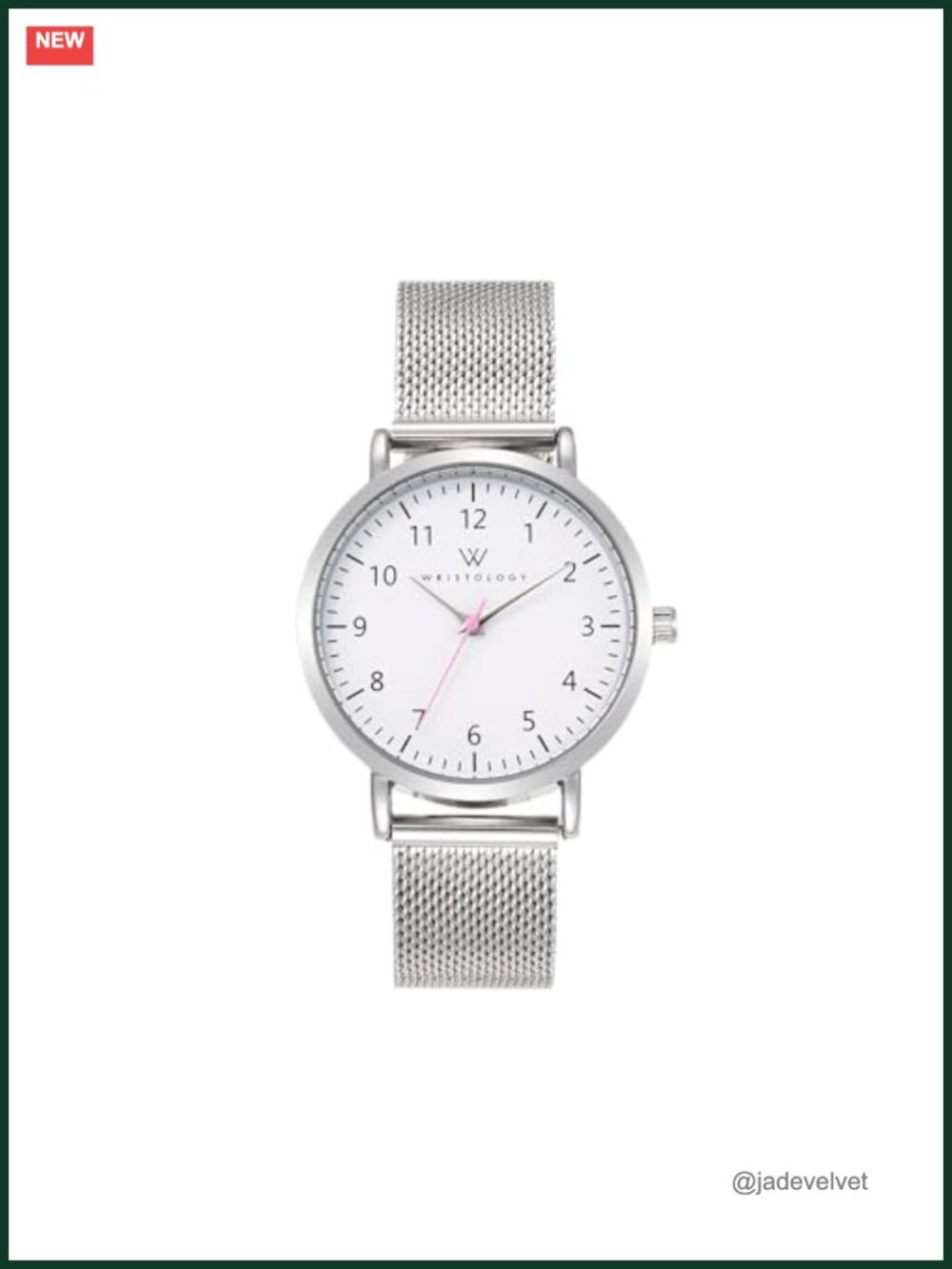 Womens Easy Read Analog Watch Interchangeable Metal Mesh Band Second Hand